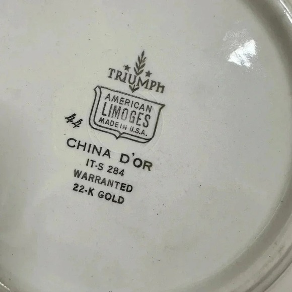 Vintage LIMOGE China Salad Bowl - 22k Gold Design - Picture 2 of 3